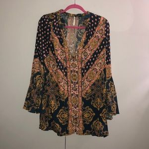 Free People Blue Floral Dress